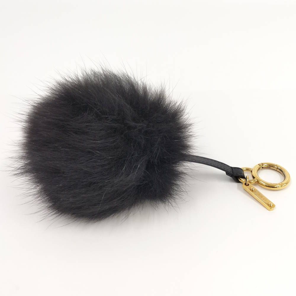 Fendi Pom Charm Alpaca Keychain — view 3