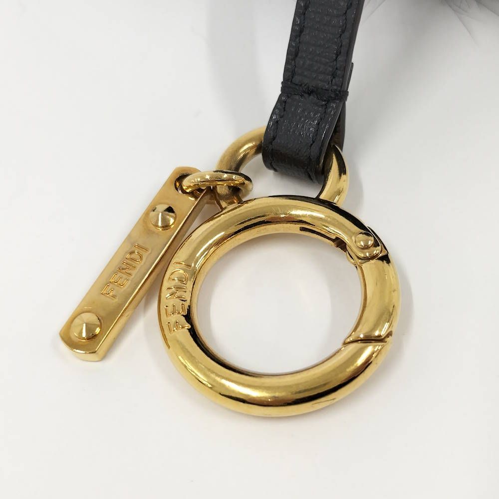 Fendi Pom Charm Alpaca Keychain — view 7