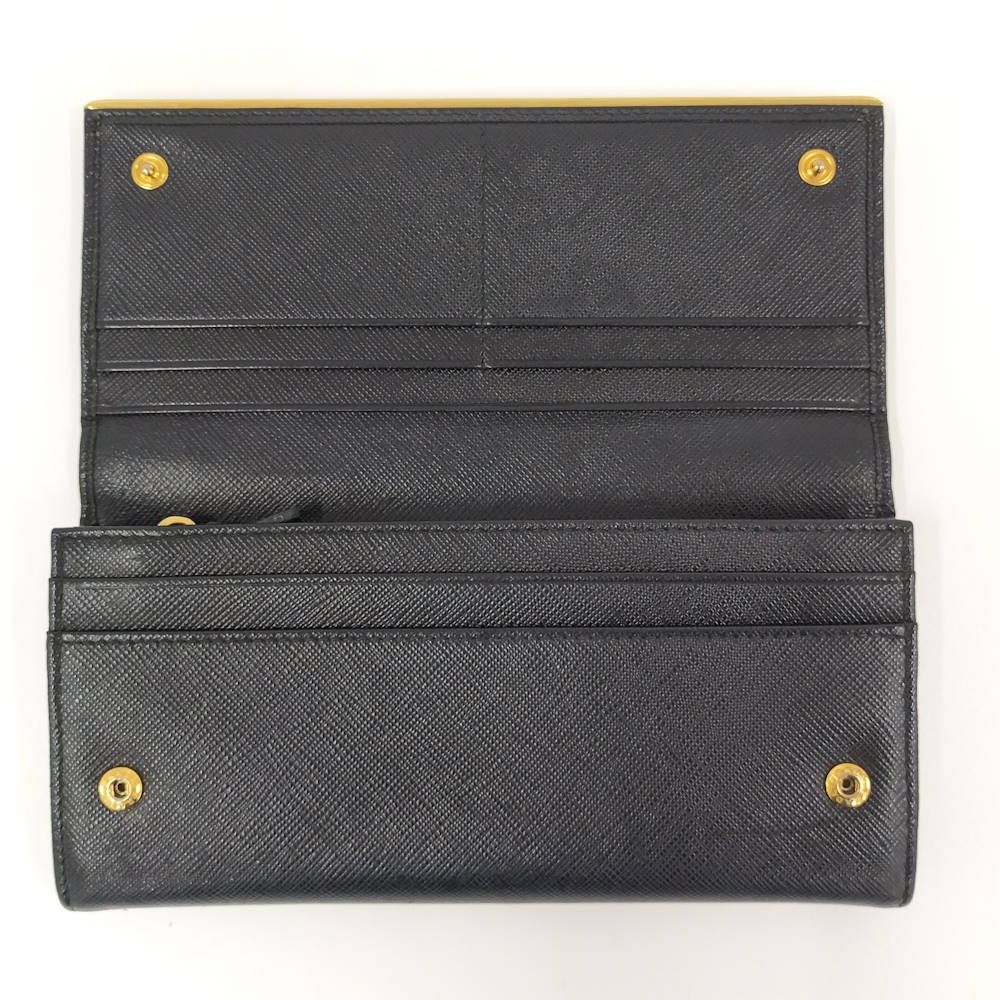 Prada Saffiano Leather Bifold Wallet Black — view 2