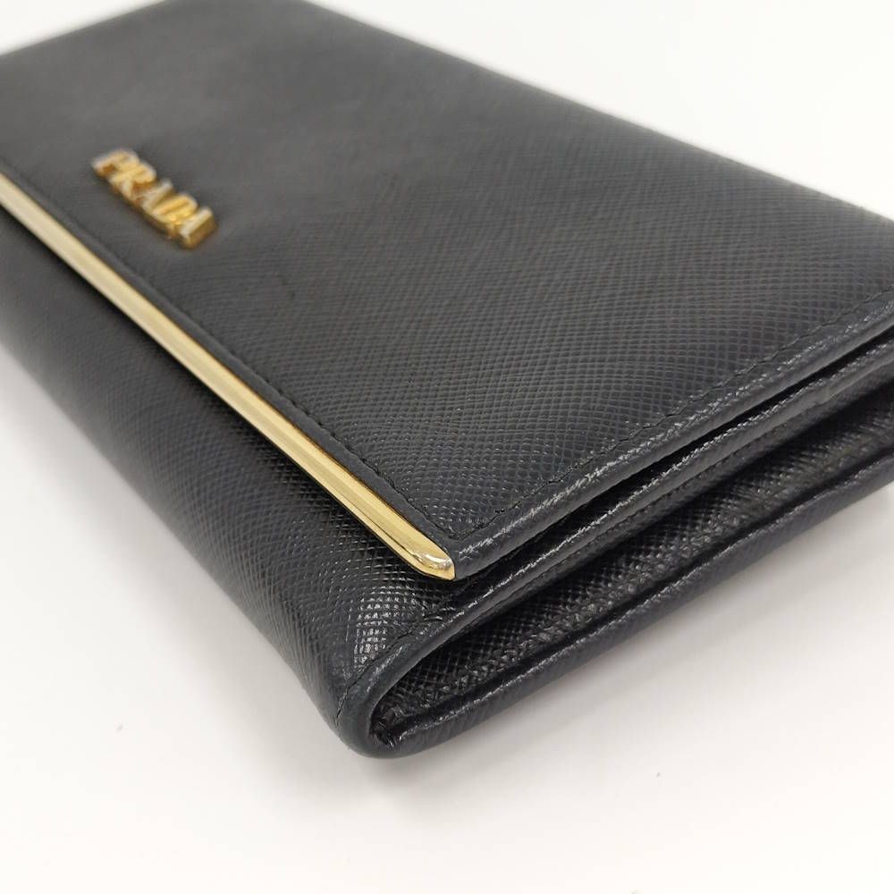 Prada Saffiano Leather Bifold Wallet Black — view 5
