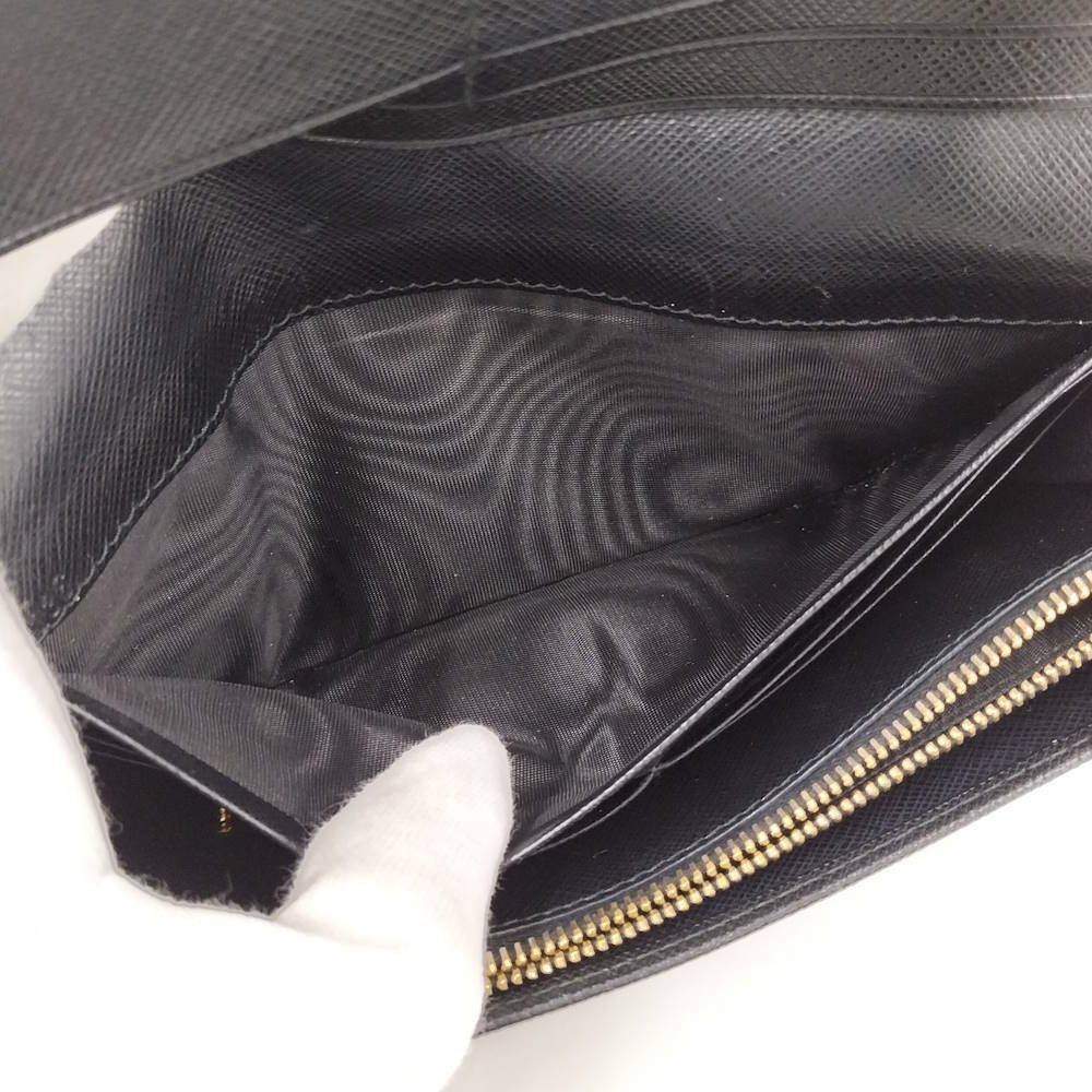 Prada Saffiano Leather Bifold Wallet Black — view 9