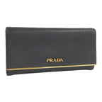 Prada Saffiano Leather Bifold Wallet Black