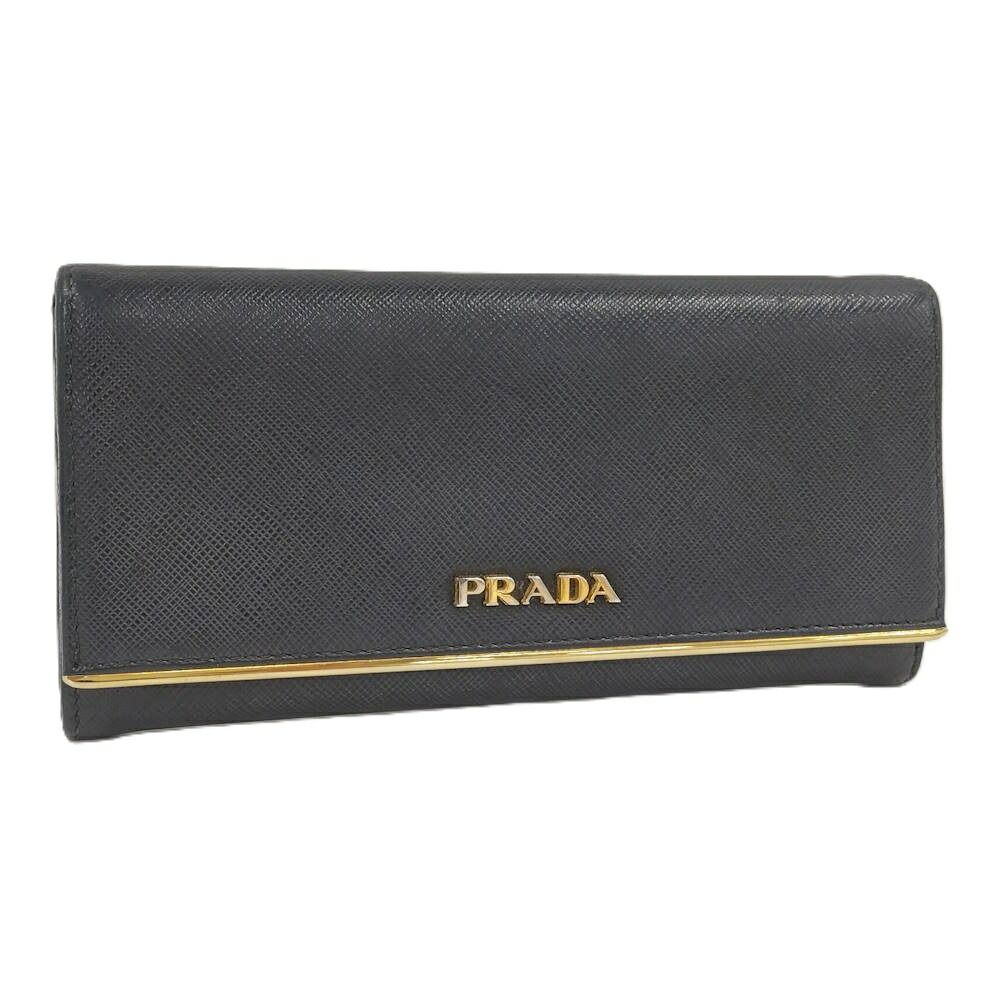 Prada Saffiano Leather Bifold Wallet Black