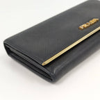 Prada Saffiano Leather Bifold Wallet Black — view 4