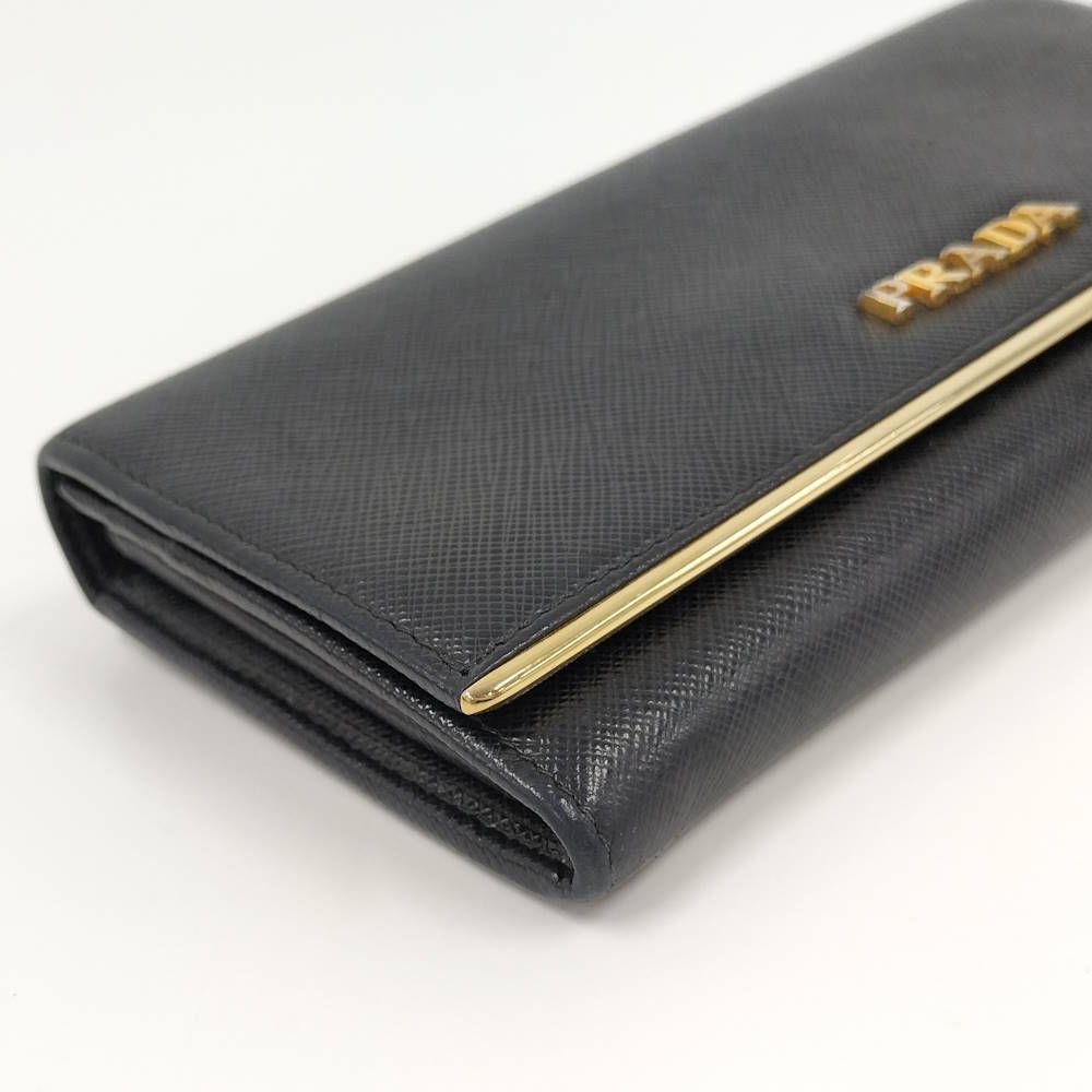 Prada Saffiano Leather Bifold Wallet Black — view 4
