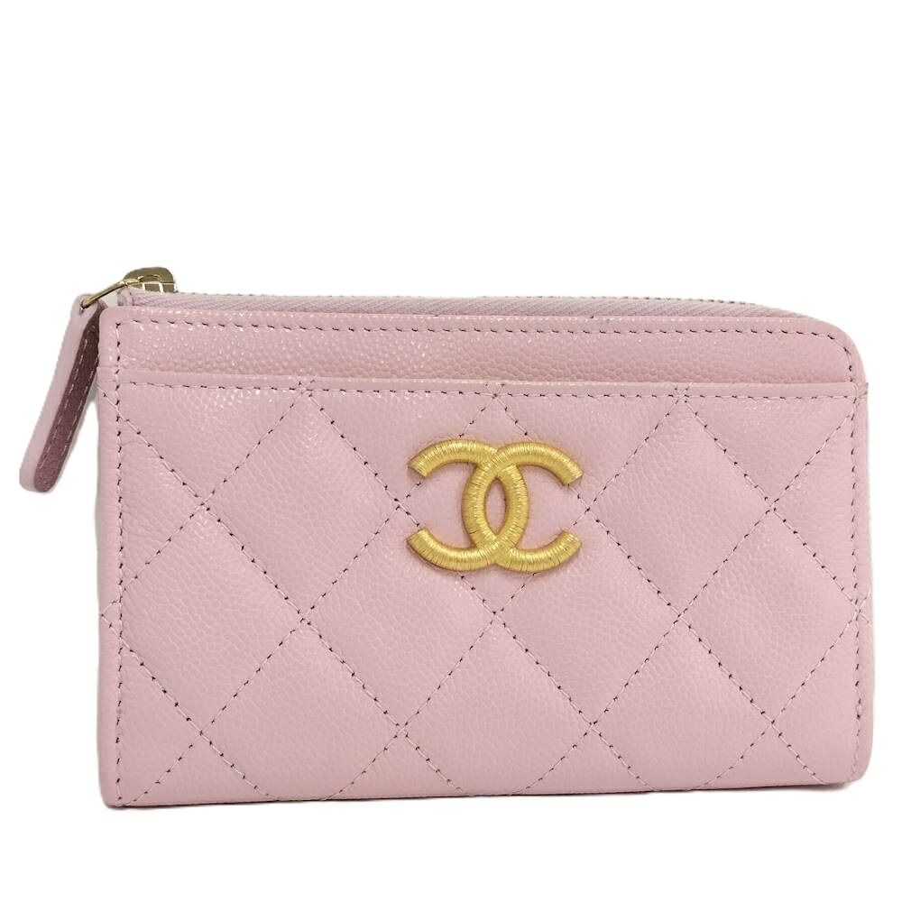 Chanel Fragment Case Caviar Leather Pink Shoulder