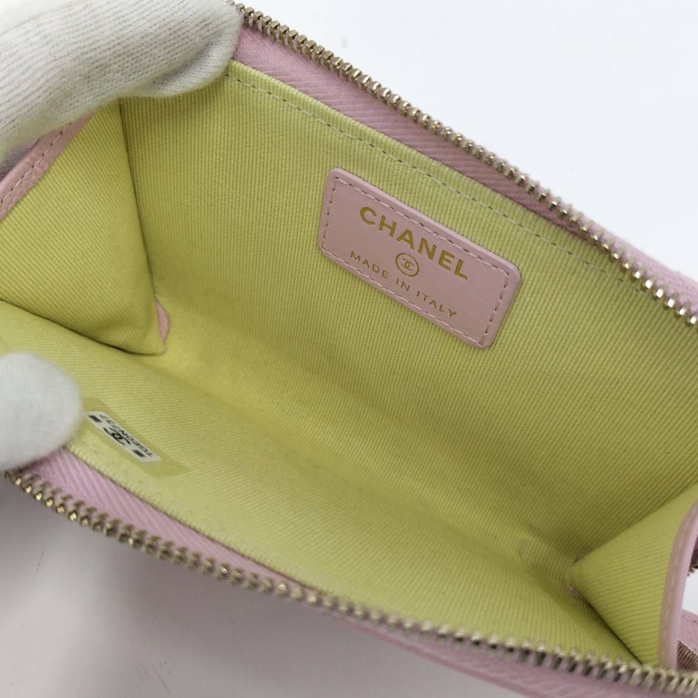 Chanel Fragment Case Caviar Leather Pink Shoulder — view 8