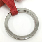 Hermes Carmen Unodos Charm Leather Red Pink Keychain — view 9