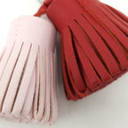 Hermes Carmen Unodos Charm Leather Red Pink Keychain — view 5