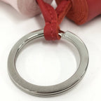 Hermes Carmen Unodos Charm Leather Red Pink Keychain — view 8