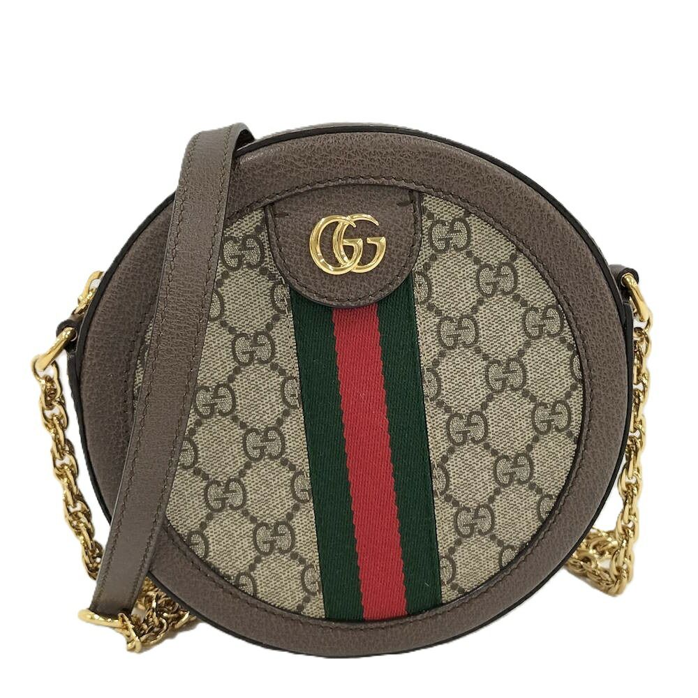 Gucci Ophidia Shoulder Bag Around Sherry Line GG Supreme Leather Brown