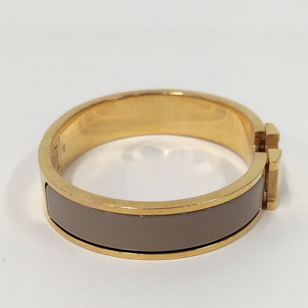 Hermes Clic Clac Bracelet Plated Gold — view 4