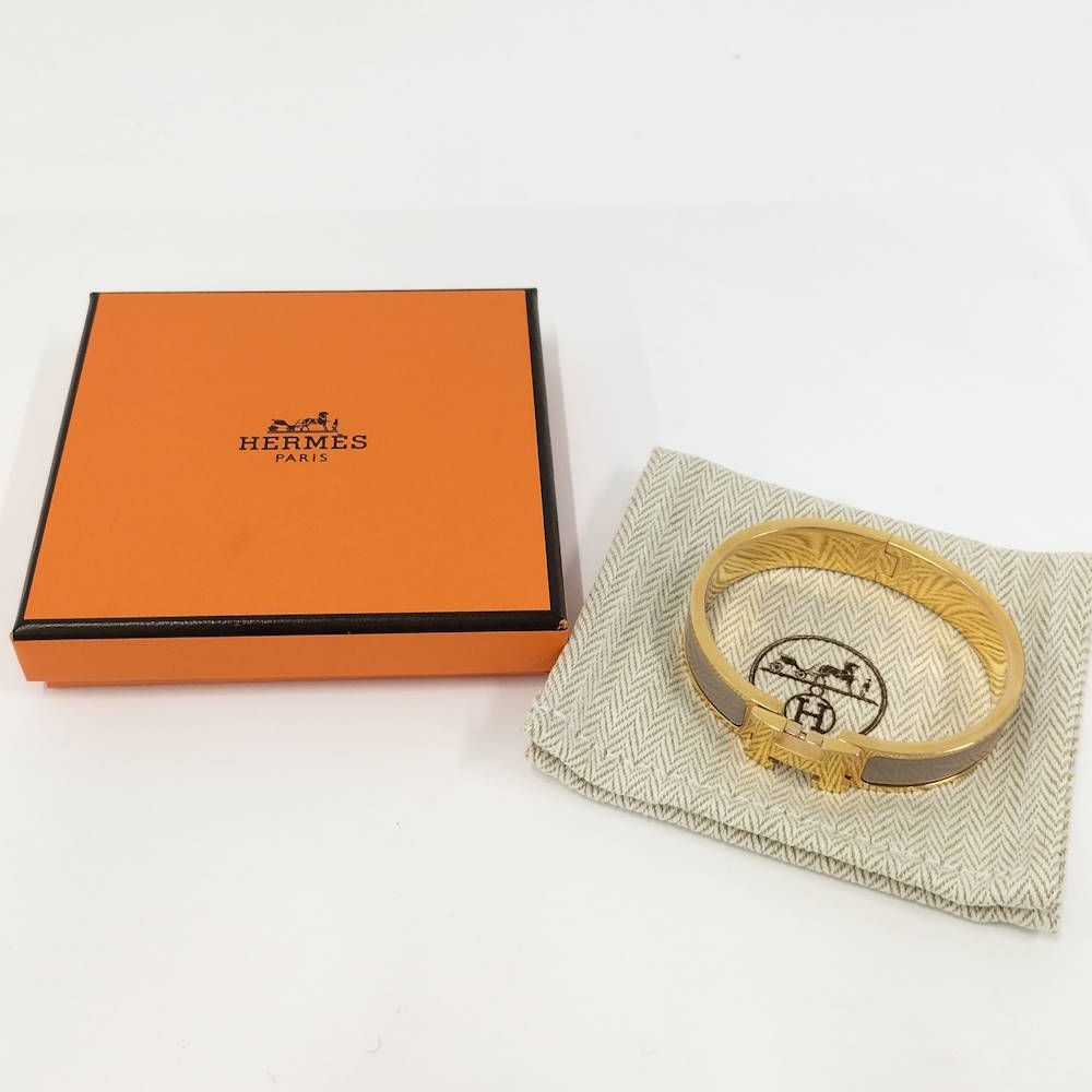 Hermes Clic Clac Bracelet Plated Gold — view 8