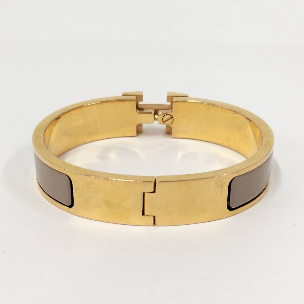 Hermes Clic Clac Bracelet Plated Gold — view 3