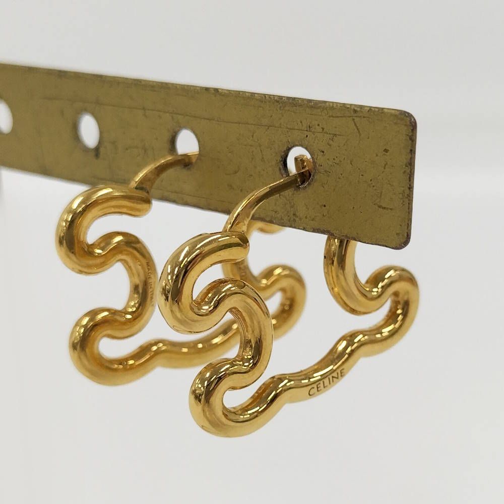 Celine Triomphe Frame Rage Earrings Gold — view 6