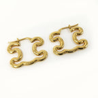 Celine Triomphe Frame Rage Earrings Gold