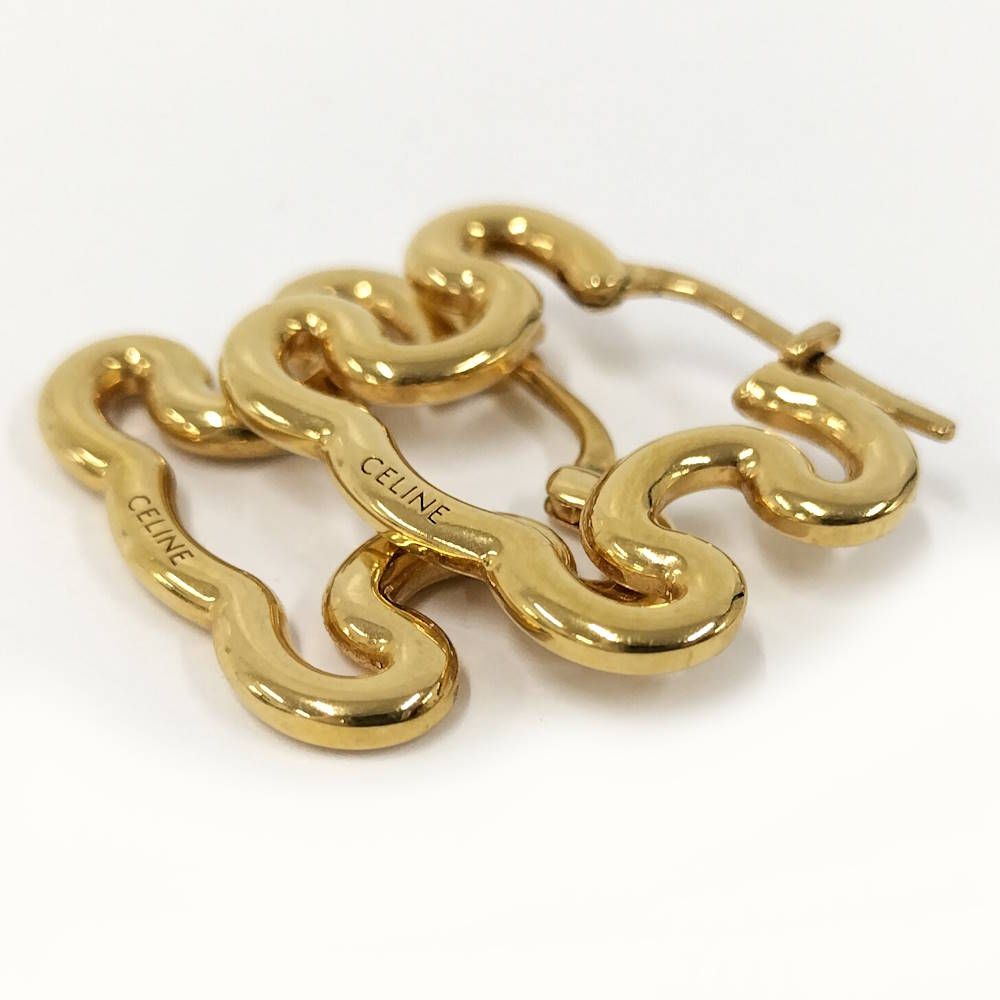 Celine Triomphe Frame Rage Earrings Gold — view 2