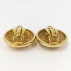 Chanel CC Logo Quilted Earrings Gold — view 5