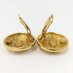 Chanel CC Logo Quilted Earrings Gold — view 4