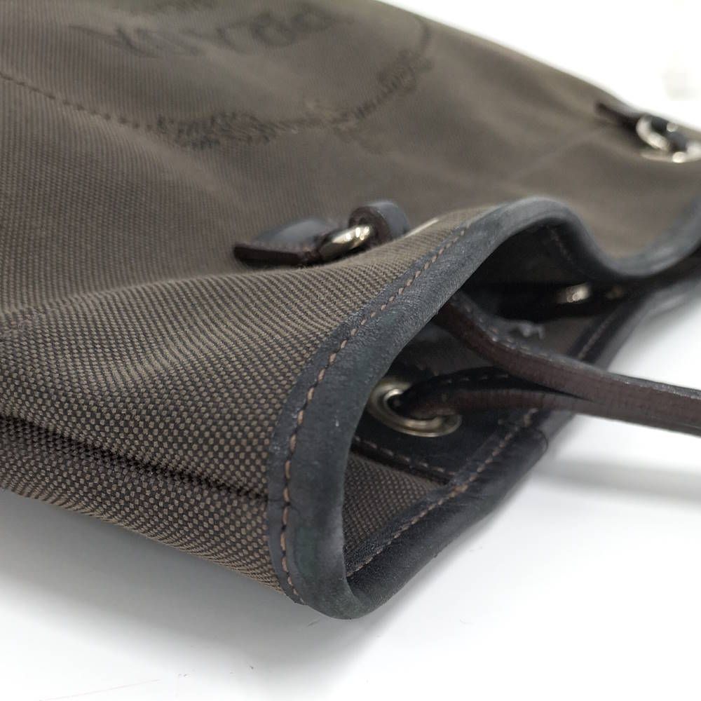 Prada Logo Tote Leather Canvas Black — view 6