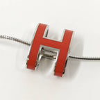 Hermes Pop Necklace Silver Orange — view 4