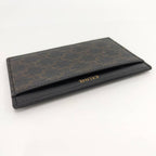 Celine Card Case Triomphe Leather Coating Dark Brown — view 4