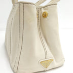 Prada Handbag Canapa Tote Canvas Ivory — view 6