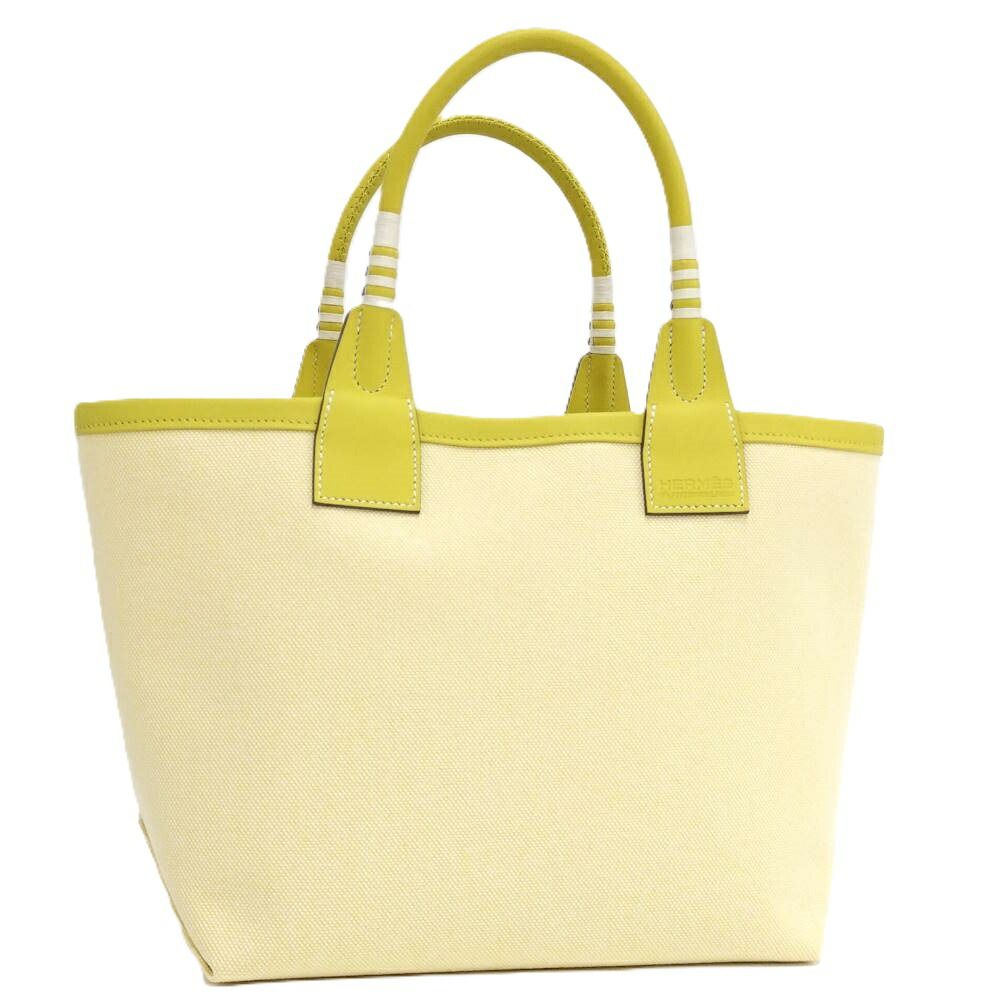 Hermes Steeple 25 Tote Toile Ash Swift Lime