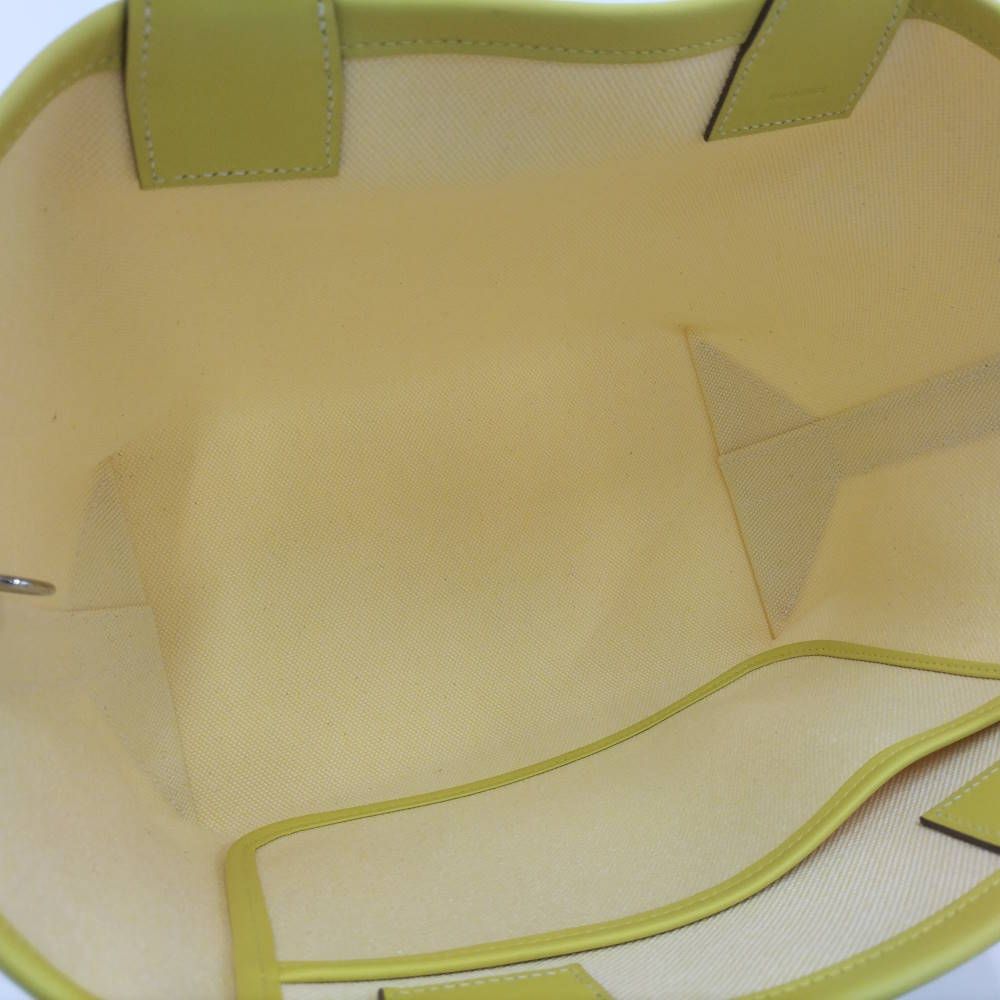 Hermes Steeple 25 Tote Toile Ash Swift Lime — view 8