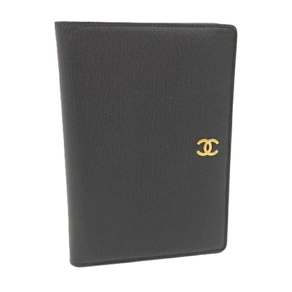 Chanel Bifold Wallet Compact Leather Black