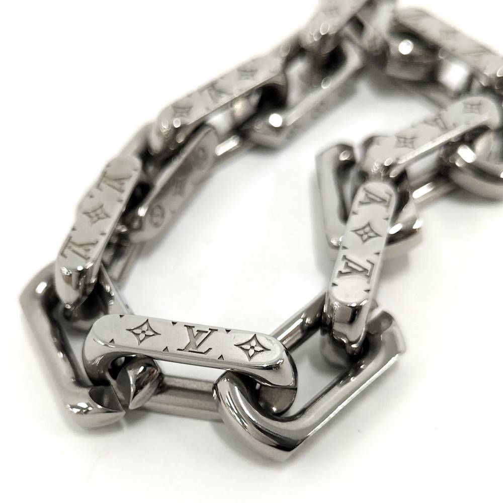 Louis Vuitton Bracelet Monogram Chain Plated Silver — view 6