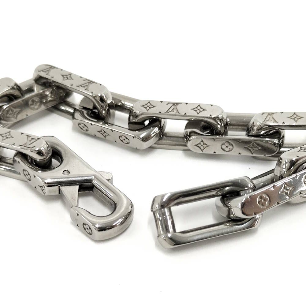 Louis Vuitton Bracelet Monogram Chain Plated Silver — view 3
