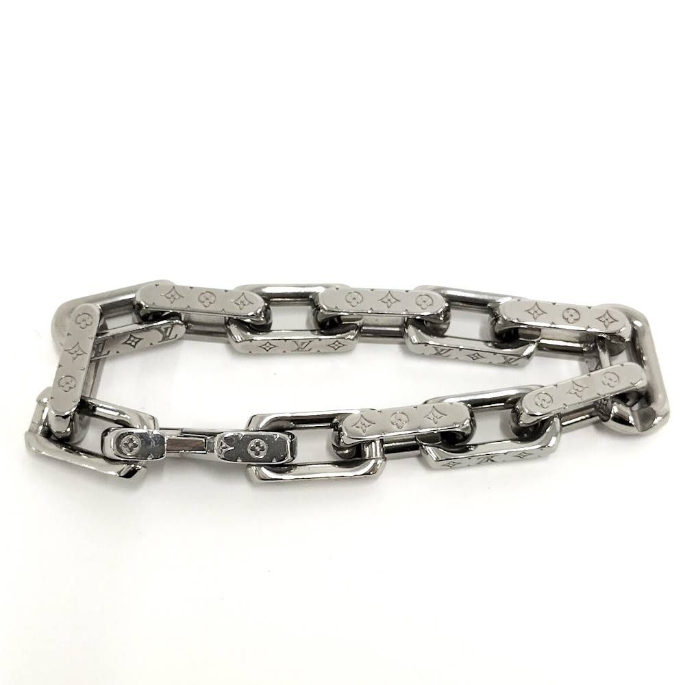 Louis Vuitton Bracelet Monogram Chain Plated Silver — view 2
