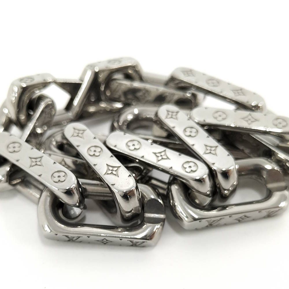 Louis Vuitton Bracelet Monogram Chain Plated Silver — view 7