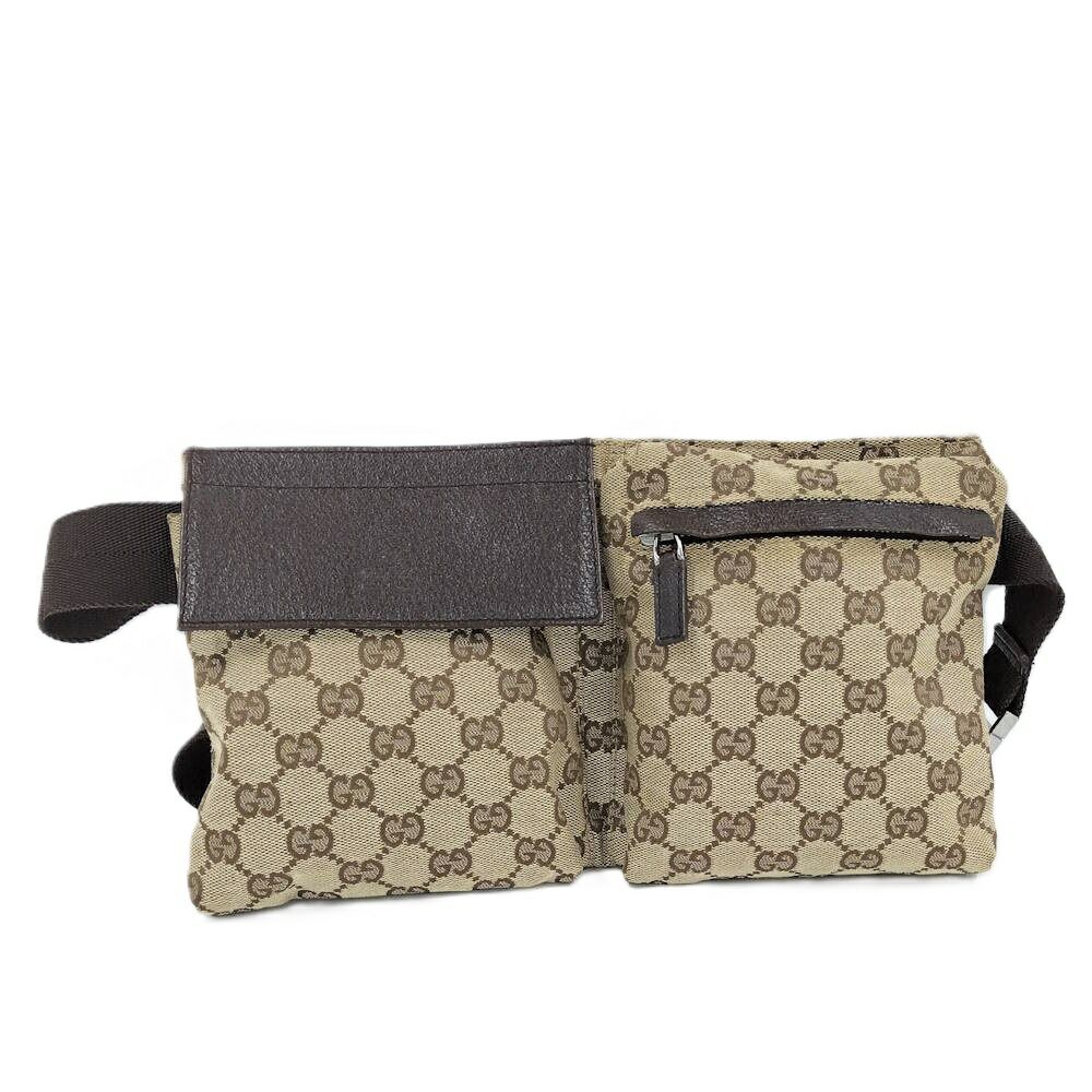 Gucci Belt Bag GG Canvas Leather Brown
