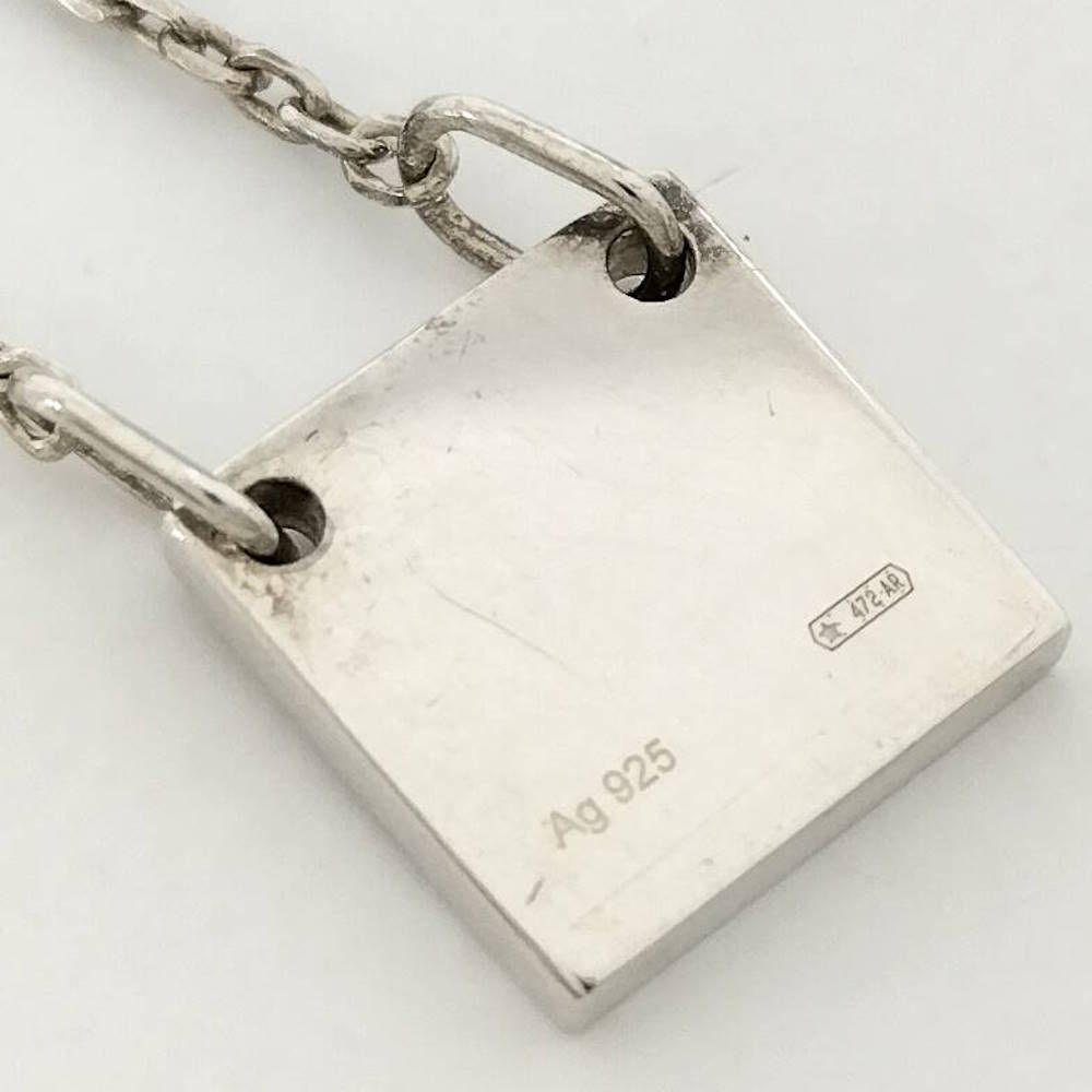 Gucci Square Plate Silver Necklace — view 9