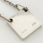 Gucci Square Plate Silver Necklace — view 9