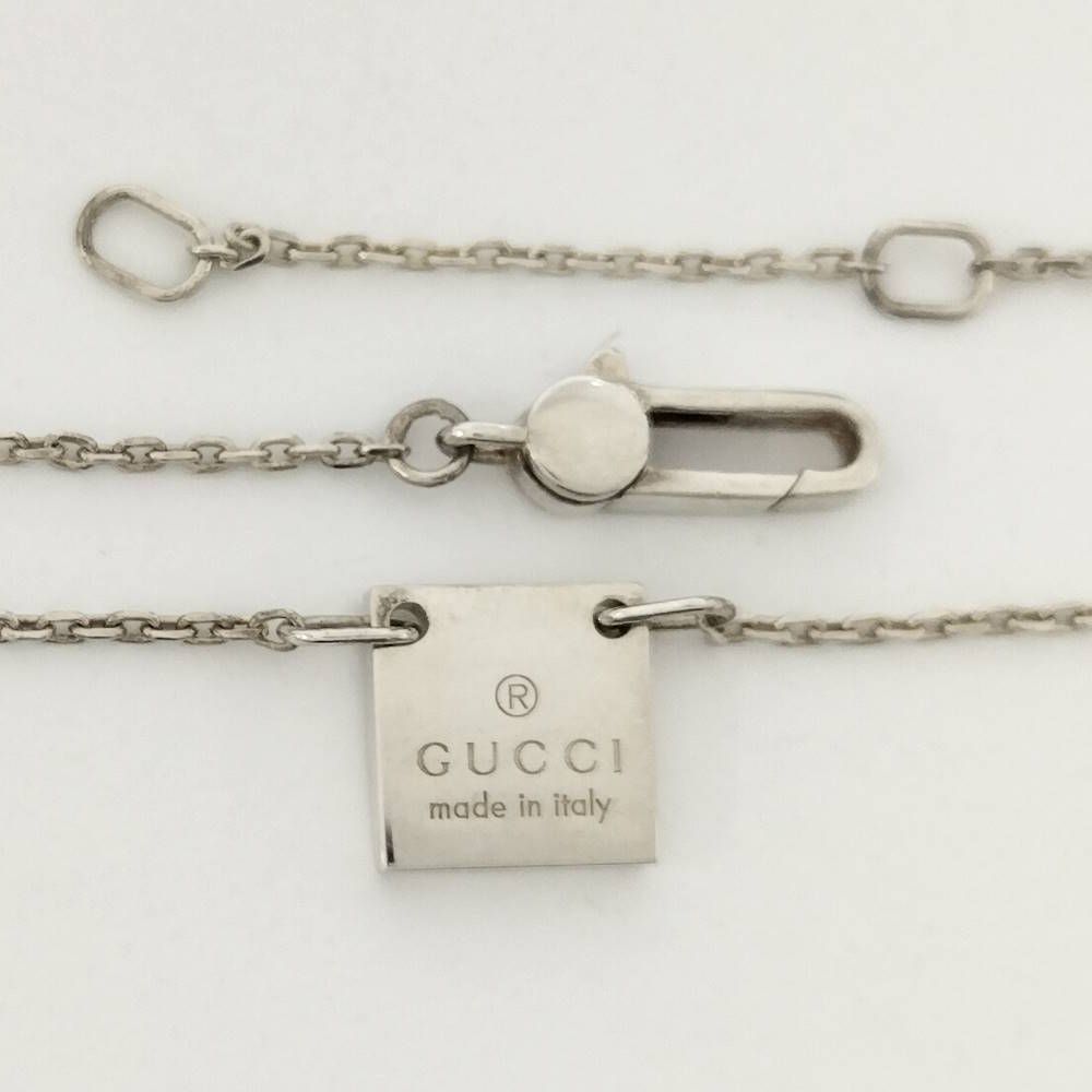 Gucci Square Plate Silver Necklace — view 8