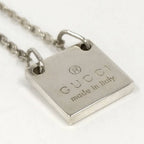 Gucci Square Plate Silver Necklace — view 6