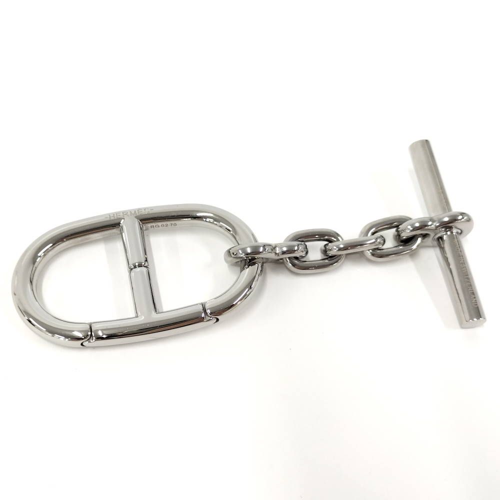 Hermes Key Ring Chaine D'ancre Plated Silver