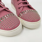 Gucci Studs Sneakers 36.5) Leather Pink Silver — view 4