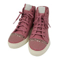 Gucci Studs Sneakers 36.5) Leather Pink Silver