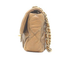 Chanel Vintage Brown Calf Bubble Quilt Gold Chain Shoulder — view 2