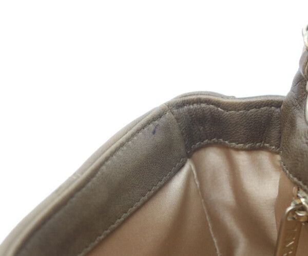 Chanel Vintage Brown Calf Bubble Quilt Gold Chain Shoulder — view 9