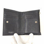 Saint Laurent Compact Wallet Leather Black — view 2