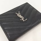 Saint Laurent Compact Wallet Leather Black — view 7