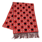 Gucci GG Heart Pattern Reversible Scarf