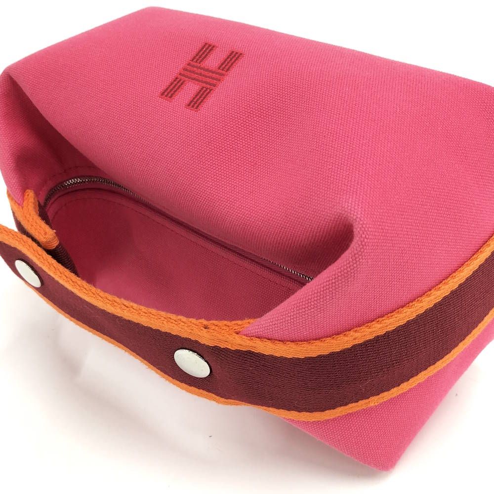 Hermes Bride-a-Brac PM Handbag Canvas Pink — view 3