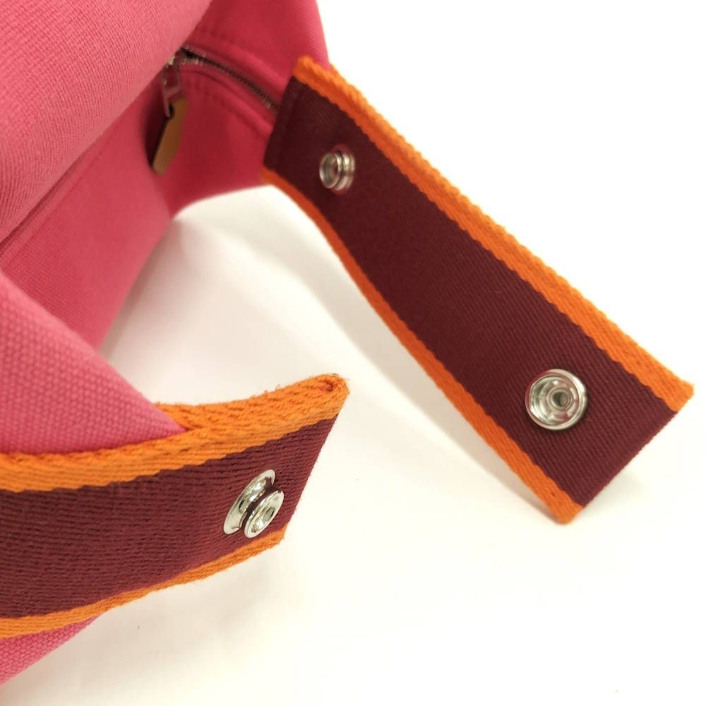 Hermes Bride-a-Brac PM Handbag Canvas Pink — view 7