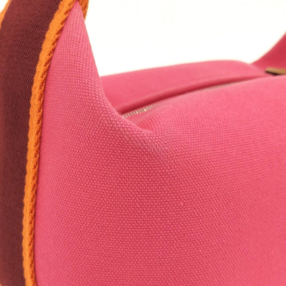 Hermes Bride-a-Brac PM Handbag Canvas Pink — view 8